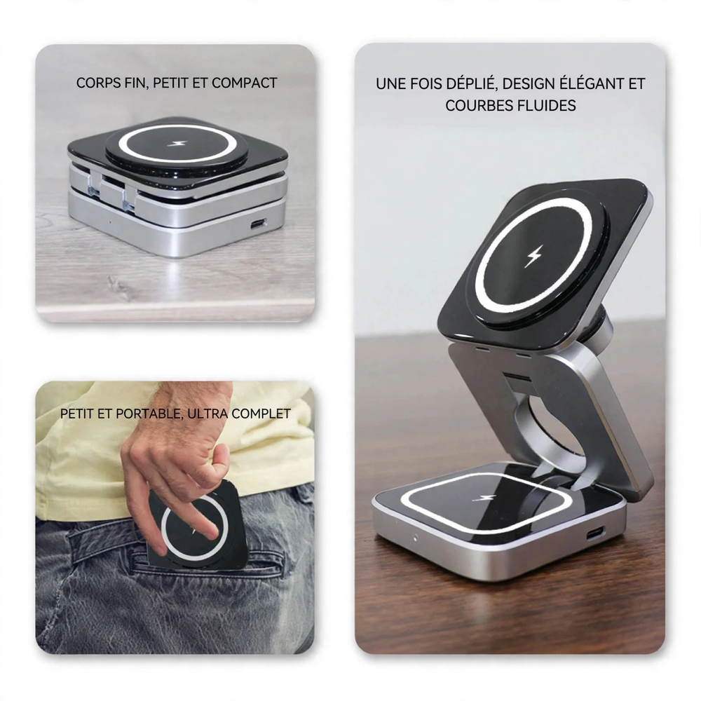 NEVA Station - Station de charge sans fil 3-en-1 Pliable - 4